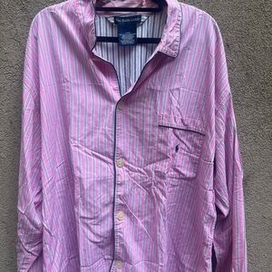 Polo by Ralph Lauren Men's Pink Striped sleep Shirt